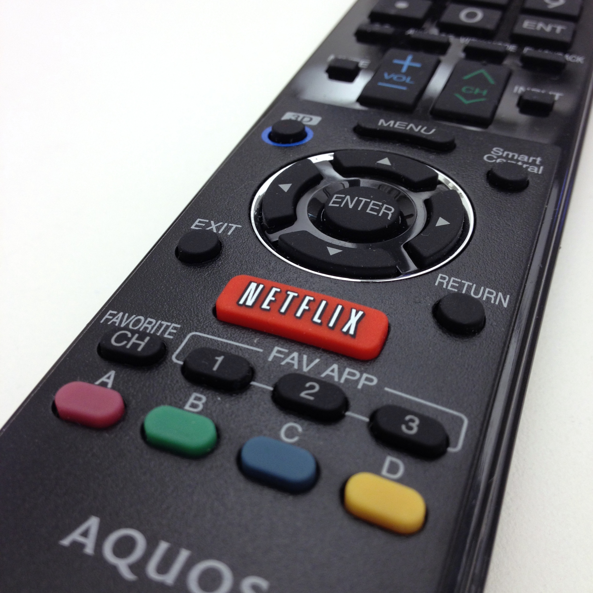 Netflix-gomb egy televíziós távirányítón